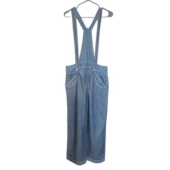 Urban Outfitters Overalls Sz 26 Blue Hipster Boho Classic Casual 2000s Wide Leg - Picture 3 of 9